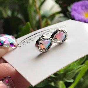 Stainless Steel Faux Opal Infinity Tragus Earring